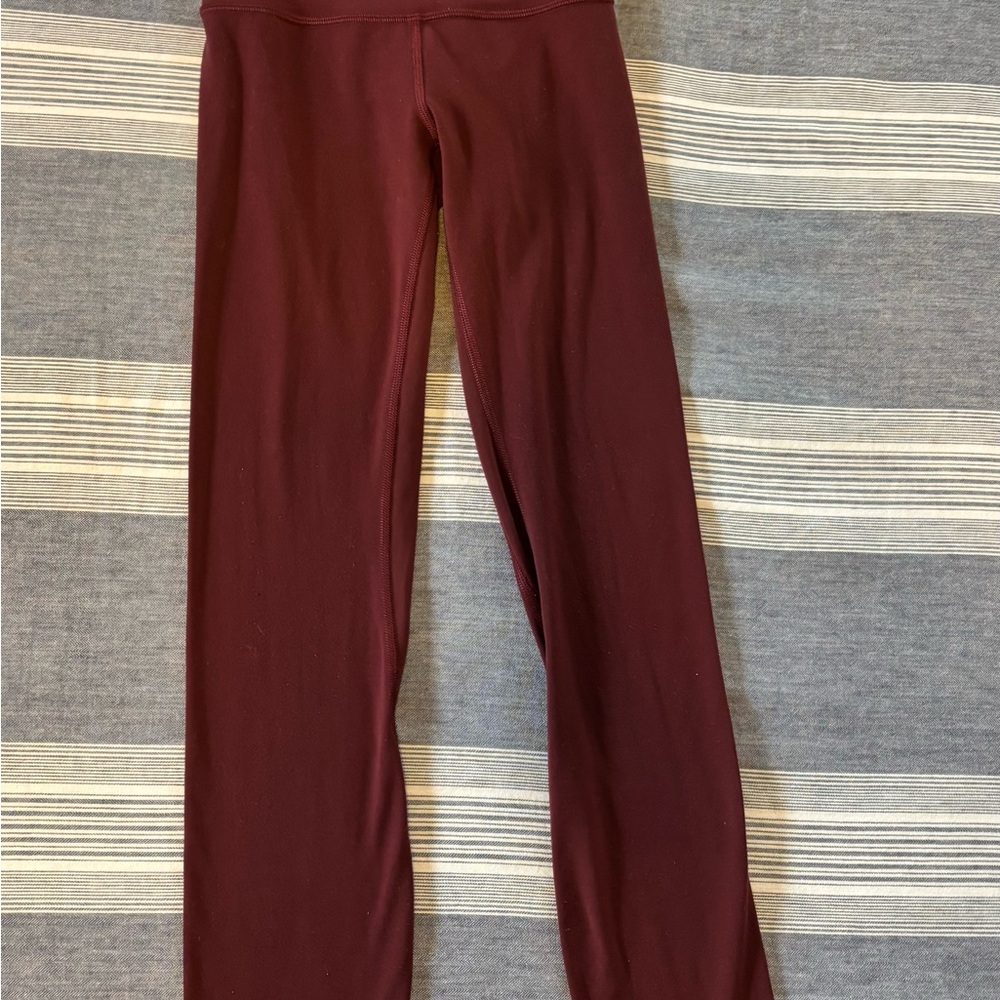 lululemon athletica Maroon High-Rise Leggings